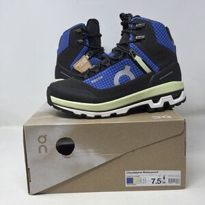 AUTH On Cloudalpine Waterproof Hiking Boots Women 7.5 Cobalt 3WD10841198